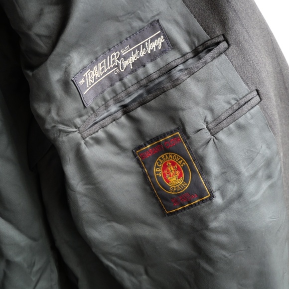 Vintage Dark Green Pinstripe Blazer - Made in Canada - Picture 6 of 8